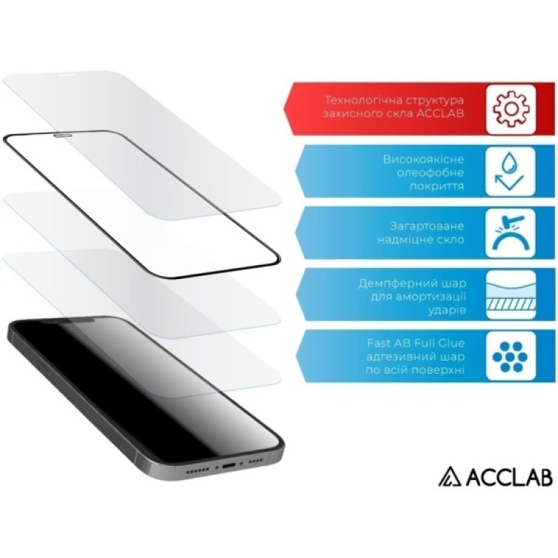 Скло захисне ACCLAB Full Glue Oppo A58 4G Black (1283126583452)