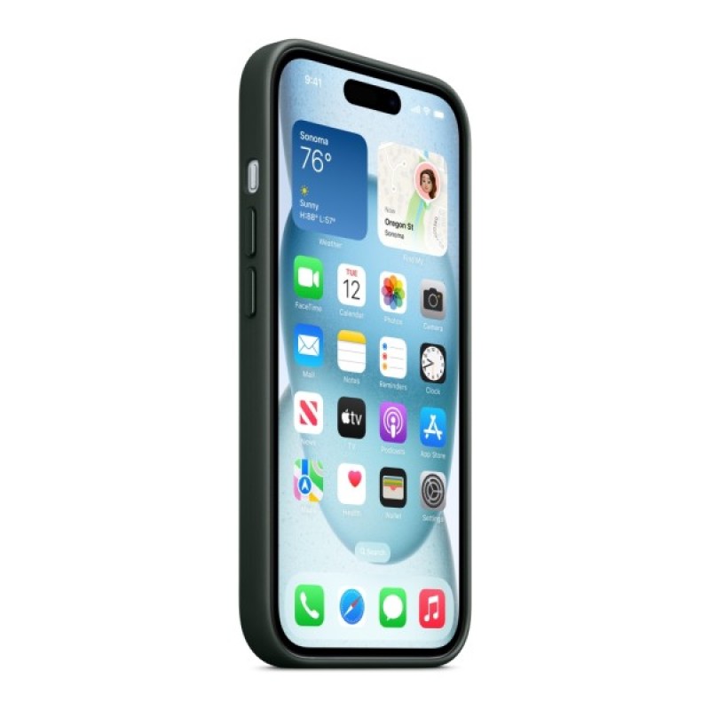 Чохол до мобільного телефона Apple iPhone 15 FineWoven Case with MagSafe Evergreen (MT3J3ZM/A)
