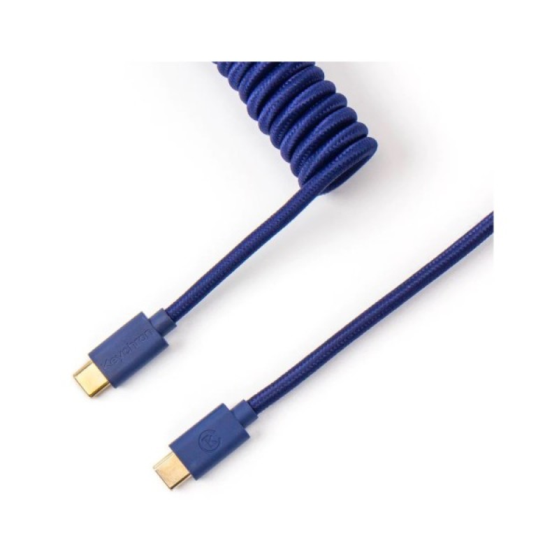Дата кабель USB 2.0 AM to USB-C 1.36m Coiled blue Keychron (CABL_KEYCHRON)