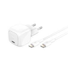 Зарядний пристрій Belkin USB-C PD30W PPS + cable USB-C to USB-C 1.0m PVC white (WCA008KQ1MWH-B6)