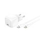 Зарядний пристрій Belkin USB-C PD30W PPS + cable USB-C to USB-C 1.0m PVC white (WCA008KQ1MWH-B6)