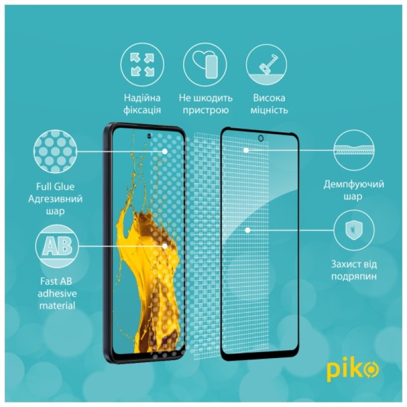 Скло захисне Piko Full Glue MOTO G13/G23/G53 Black (1283126567322)