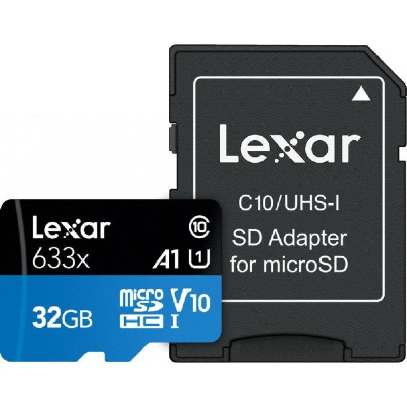 Карта пам'яті Lexar 32GB microSDHC class 10 UHS-I 633x (LSDMI32GBB633A)