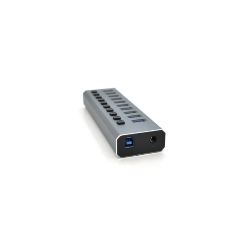 Концентратор Voltronic USB 3.0 to 6xUSB + 4xQC3.0 with switches DC12V4A black (YT-3H6+4)