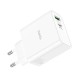 Зарядний пристрій HOCO C113A Awesome 1xUSB-C PD65W + 1xUSB QC3.0 White (6931474790910)