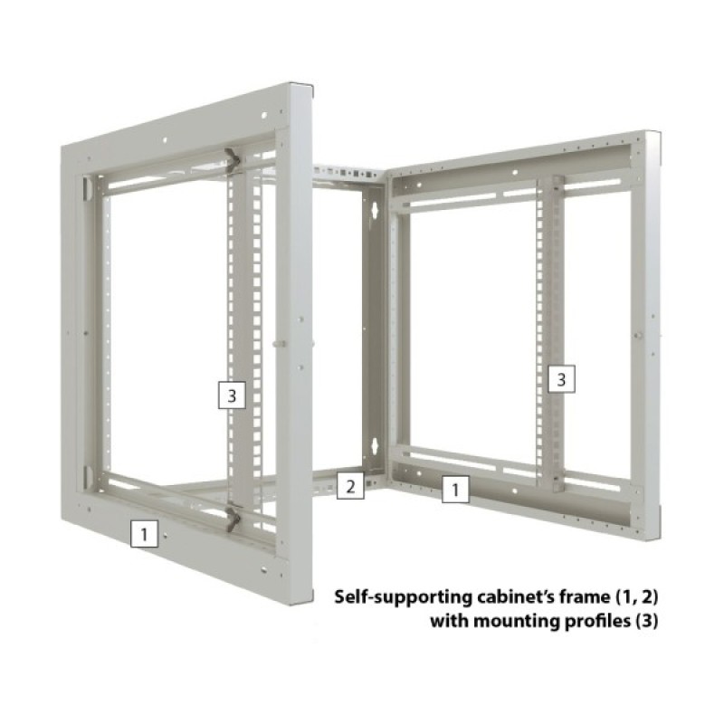 Шафа настінна Zpas 15U 19" 600x600 Z-BOX (W-ZBOX6060-15S-011)