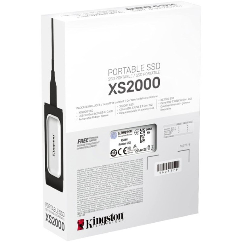 Накопичувач SSD USB Type-C 500GB XS2000 Kingston (SXS2000/500GA)