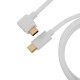 Дата кабель USB-C + USB A to USB-C 1.36m Coiled Angled Aviator white Keychron (CAB9_KEYCHRON)
