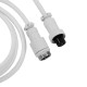 Дата кабель USB-C + USB A to USB-C 1.36m Coiled Angled Aviator white Keychron (CAB9_KEYCHRON)