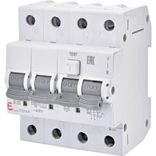 Диференціальний автоматичний вимикач ETI KZS-4M 3p+N C 16/0,03 тип AC (6kA)