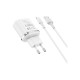 Зарядний пристрій BOROFONE BA36A High speed single port QC3.0 charger set(Type-C) White (BA36ACW)