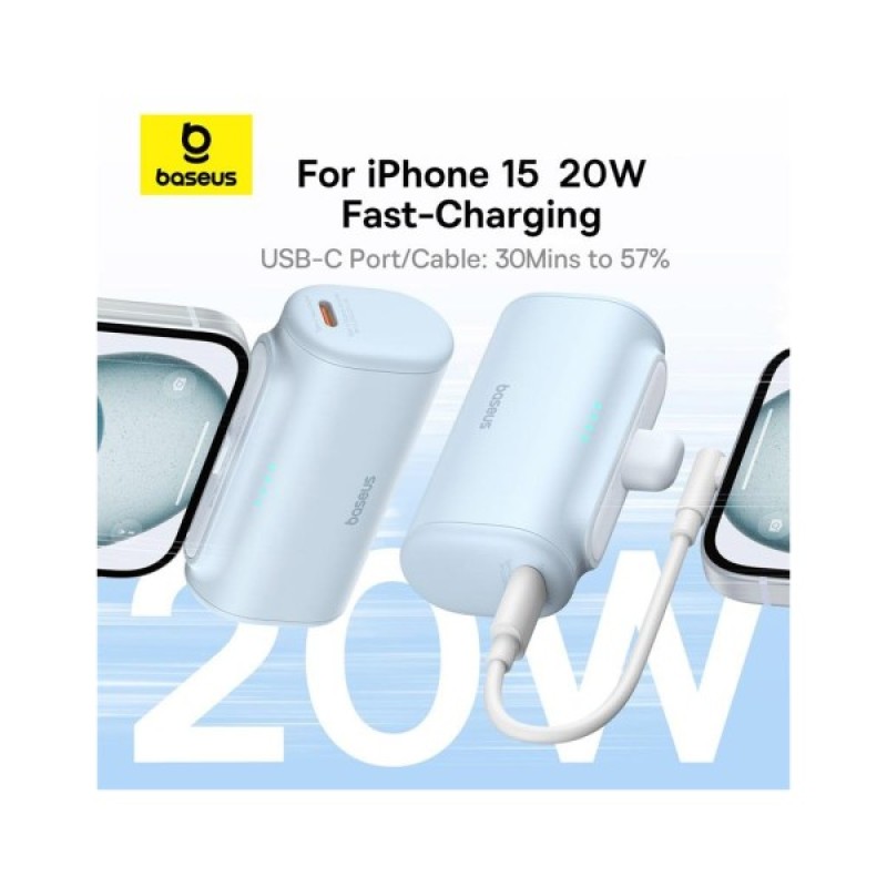 Батарея універсальна Baseus Compact 4900mAh 20W Type-C, Black (PPWC05T) (P10068302112-00)