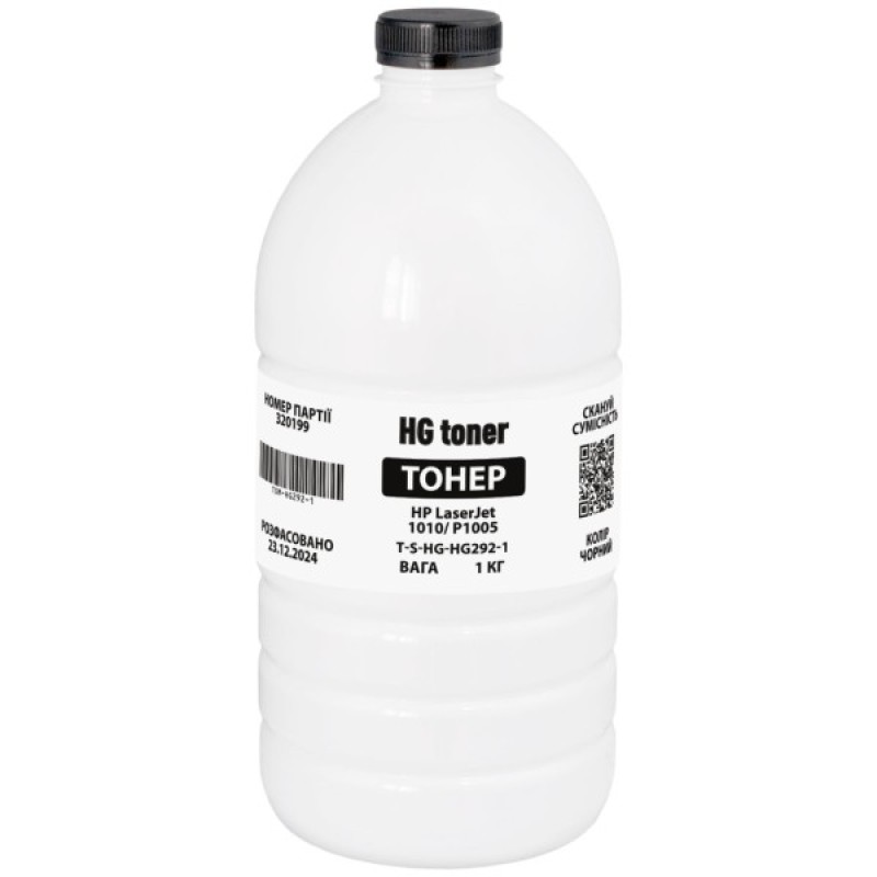 Тонер HP LJ 1010/P1005, 1 кг HG (TSM-HG292-1)