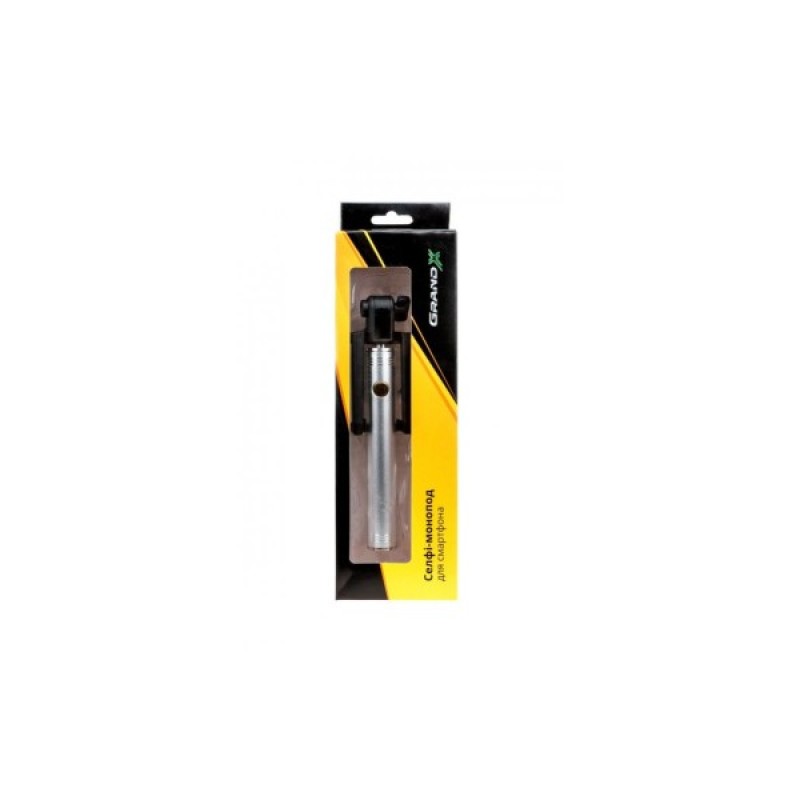 Монопод для селфі Grand-X Metallic Jack 3,5 U-крепление 170-750мм Silver (MPGJMS)
