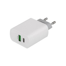 Зарядний пристрій XO L64 USB-A + USB-C 18W White (L64.white)