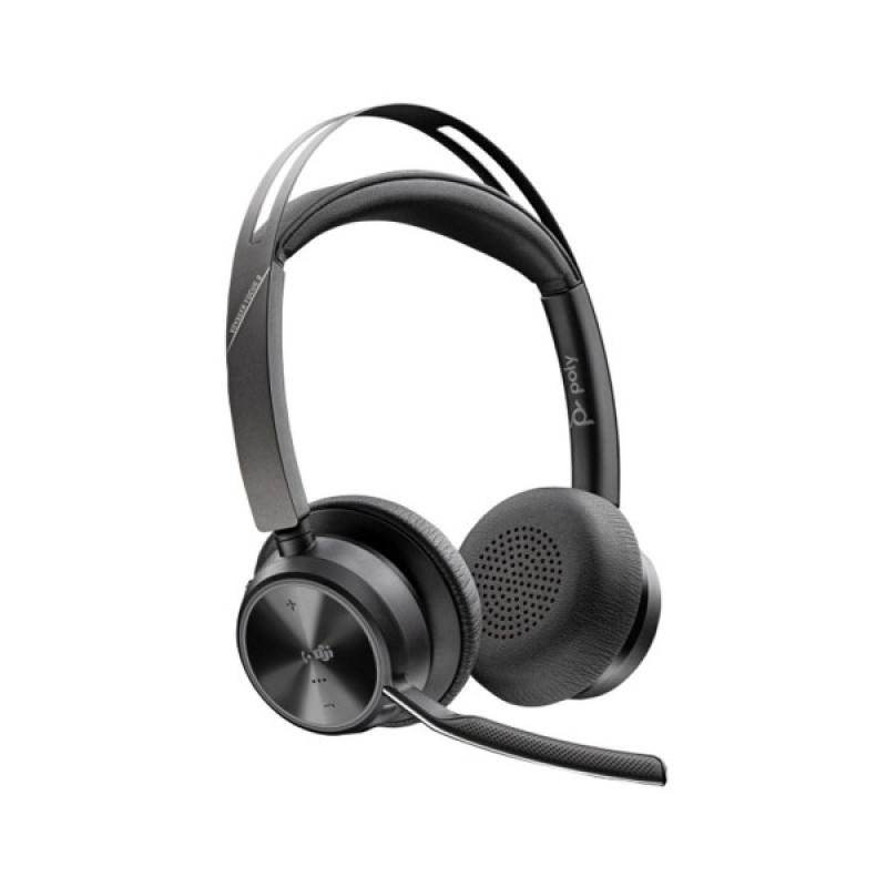Навушники Poly Voyager Focus 2 MS Stereo USB-C + USB-C/A Adapter + Charging Stand Black (9T9J6AA)