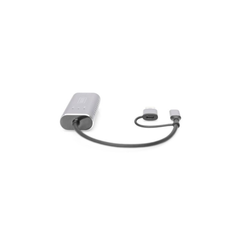 Перехідник USB-C + USB 3.0 to RJ45 2500Mbps Ethernet Digitus (DN-3028)