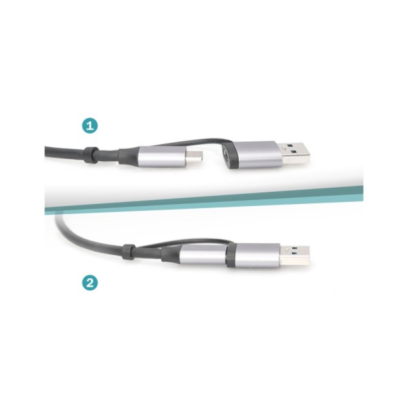 Перехідник USB-C + USB 3.0 to RJ45 2500Mbps Ethernet Digitus (DN-3028)