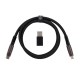 Дата кабель USB-C + USB A to USB-C 1.0m Double-Sleeved Geek black Keychron (CAB21_KEYCHRON)
