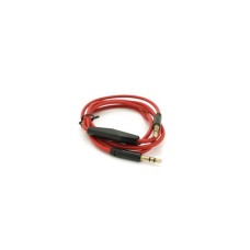 Кабель мультимедійний 3.5mm M to 3.5mm M 1.0m + microphone red Voltronic (ZDL-AUXcM/1.0m)