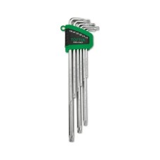 Ключ Toptul Г-подібний TORX T10-T50 9шт. супердовгий з отвором (GSN-09ET)
