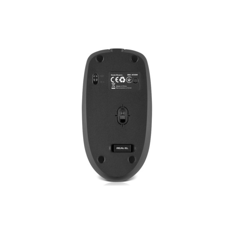 Мишка REAL-EL RM-455W Wireless/Bluetooth Black/Gray (EL123200047)