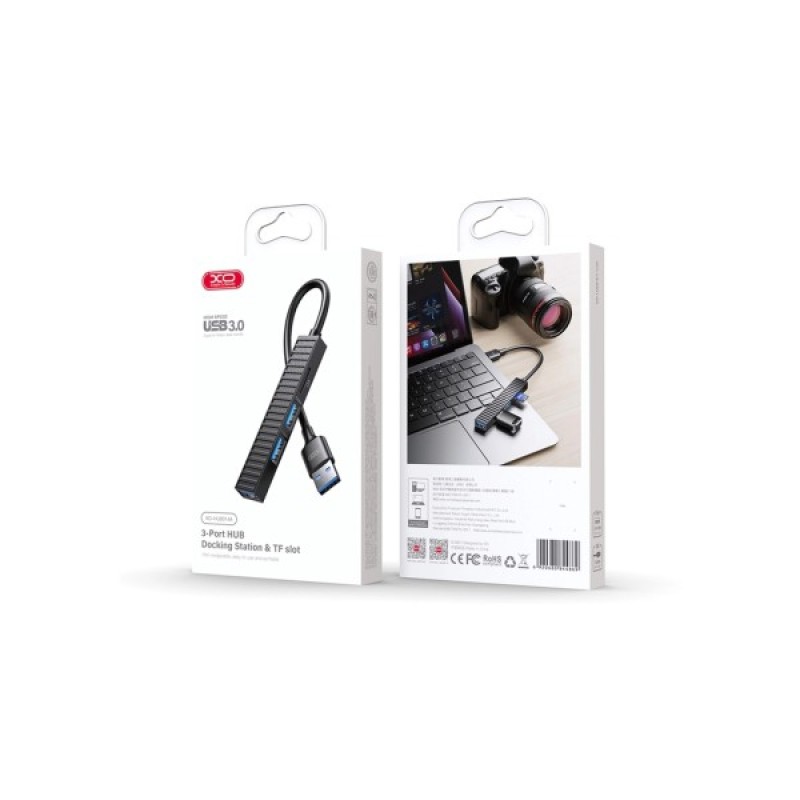 Концентратор XO USB 3.0 4-in-1 порти XO HUB014A.black (HUB014A.black)