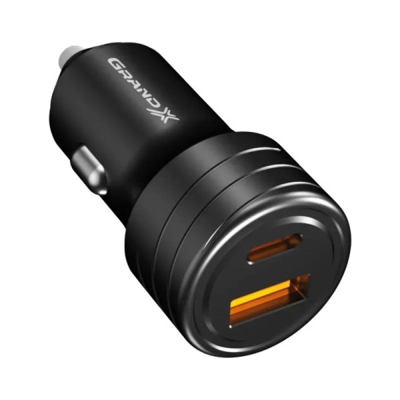 Зарядний пристрій Grand-X CH-30B 30W 1xUSB + 1xUSB-C PD + QC3.0 AFC FCP SCP VOOC Black (CH-30B)