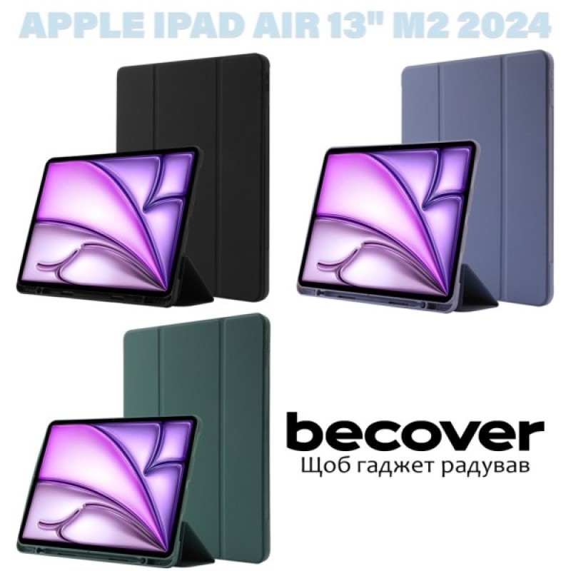 Чохол до планшета BeCover Tri Fold Hard TPU Apple iPad Air 13" M2/M3 (2024/2025) Dark Green (711467)