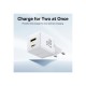 Зарядний пристрій Baseus Palm Fast Charger C+U 20W moon white (P10111608213-00)