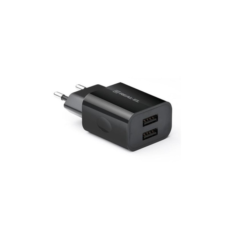 Зарядний пристрій REAL-EL CH-210 black (EL123160014)