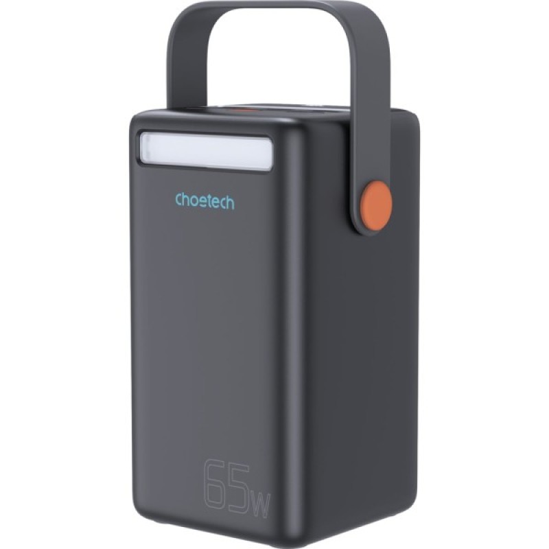 Батарея універсальна Choetech 50000mAh, PD/3.0/65W, QC/3.0/18W, USB-C, 3*USB-A, mirco USB, LED Light (B664-CCBE)