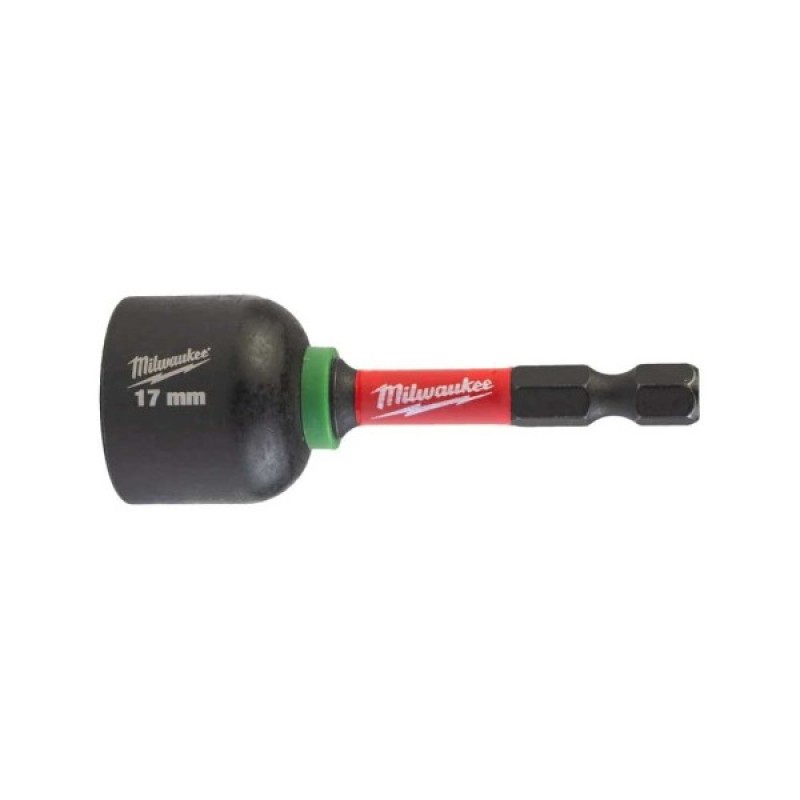 Головка магнітна Milwaukee 1/4", шестигранна, 17 мм Shockwave, ударостійка (4932492444)