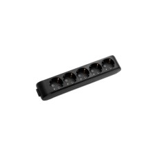 Колодка для подовжувача Panasonic X-tendia із заземленням 5 гнізд black (WLTB04502BL-UA)