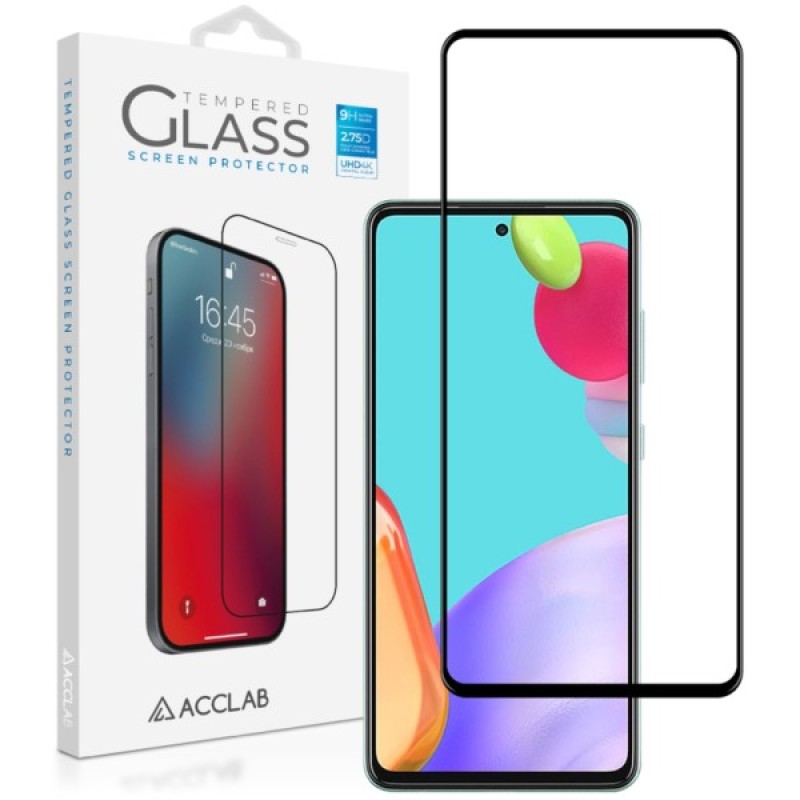 Скло захисне ACCLAB Full Glue Samsung A52 Black (1283126510540)