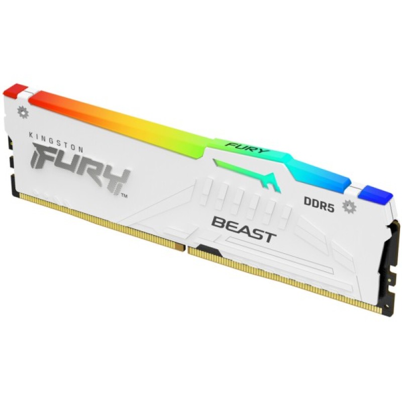 Модуль пам'яті для комп'ютера DDR5 16GB 6000 MHz Beast RGB EXPO White Kingston Fury (ex.HyperX) (KF560C36BWEA-16)