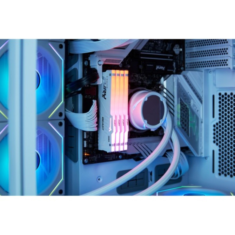 Модуль пам'яті для комп'ютера DDR5 16GB 6000 MHz Beast RGB EXPO White Kingston Fury (ex.HyperX) (KF560C36BWEA-16)