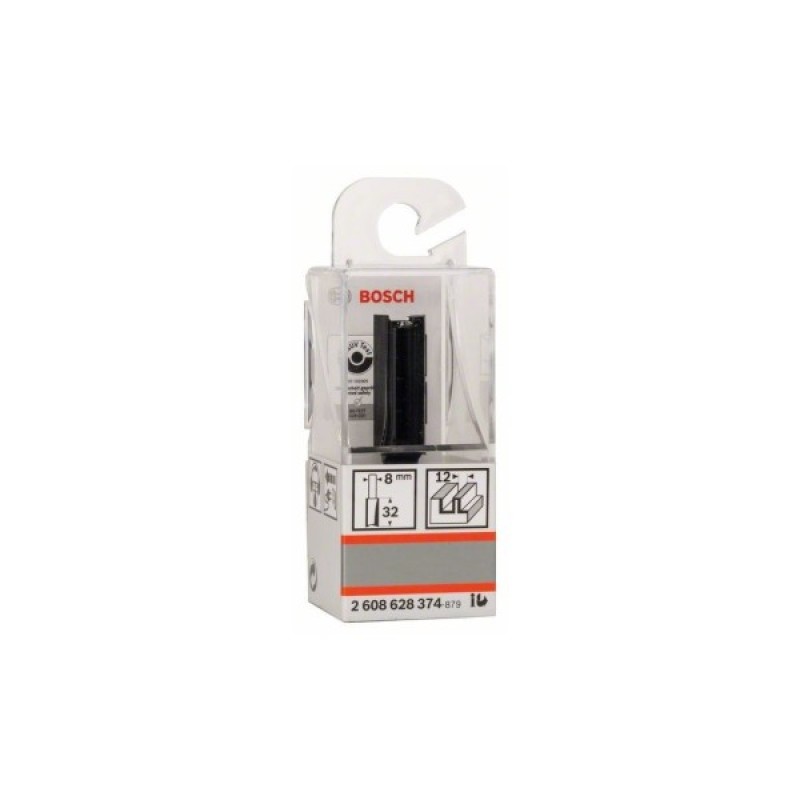 Фреза Bosch Professional пазова з двома лезами, Std, S8, D12, L32 (2.608.628.374)
