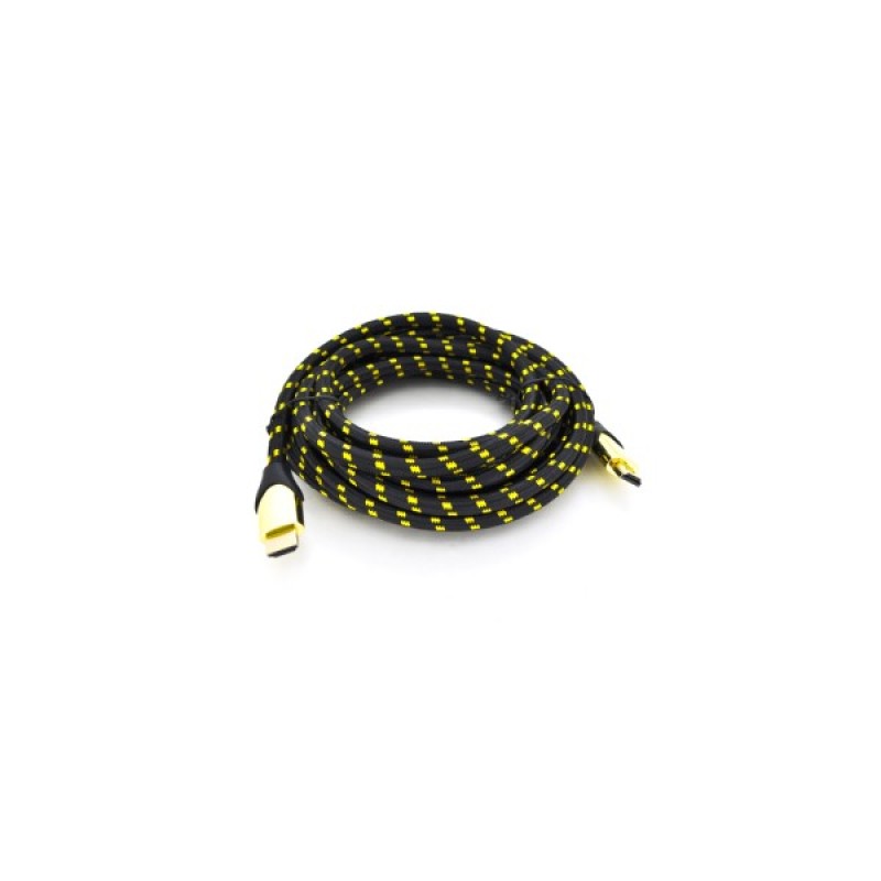 Кабель мультимедійний HDMI M to HDMI M 1.5m V2.1 8K60Hz 4K120Hz black/gold Ritar (YT-HDMI(M)/(M)V2.1-1.5m/19948)