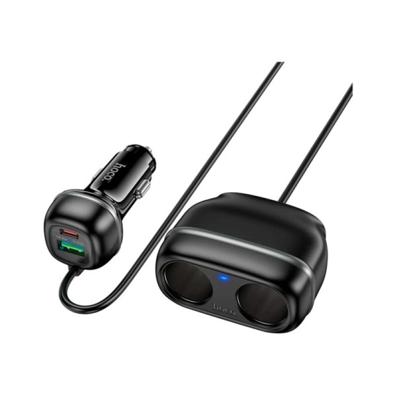 Зарядний пристрій HOCO HOCO Z59 Rank 48W dual port USB-C PD30W + USB QC3.0 Black (6942007641500)