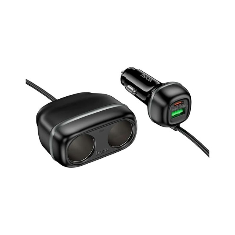 Зарядний пристрій HOCO HOCO Z59 Rank 48W dual port USB-C PD30W + USB QC3.0 Black (6942007641500)