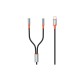 Перехідник USB-C to 2x3.5mm F 1.0m NB-R269B black XO (NB-R269B.black)
