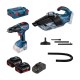 Набір електроіструментів Bosch 18V GSR 18V-50, GAS 18V-1, 2x5Ah, кейс (0.615.990.M44)