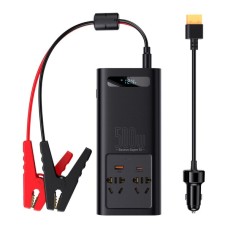 Автомобільний інвертор 12V/220V 500W Super Si Power Inverter CN/EU Black Baseus (CGNB000101)