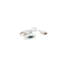 Перехідник HDMI M to VGA F + Audio 0.1m 4K/2K white Voltronic (YT-C-HDMI(M)/VGA(F)+AUX-W)