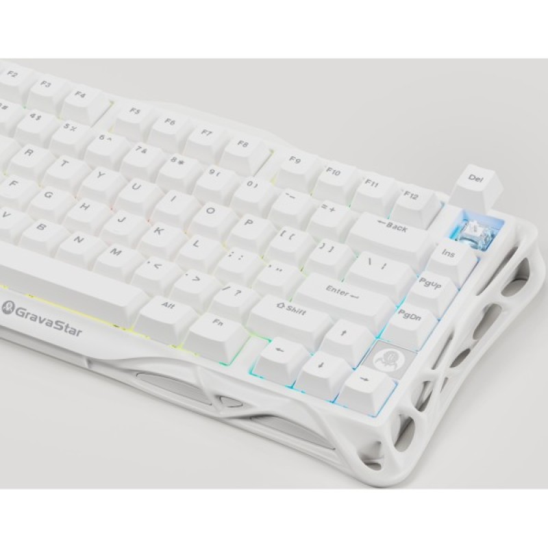 Клавіатура GravaStar Mercury K1 Lite Wireless/Bluetooth/USB UA White (GSK1LITE_WHT)