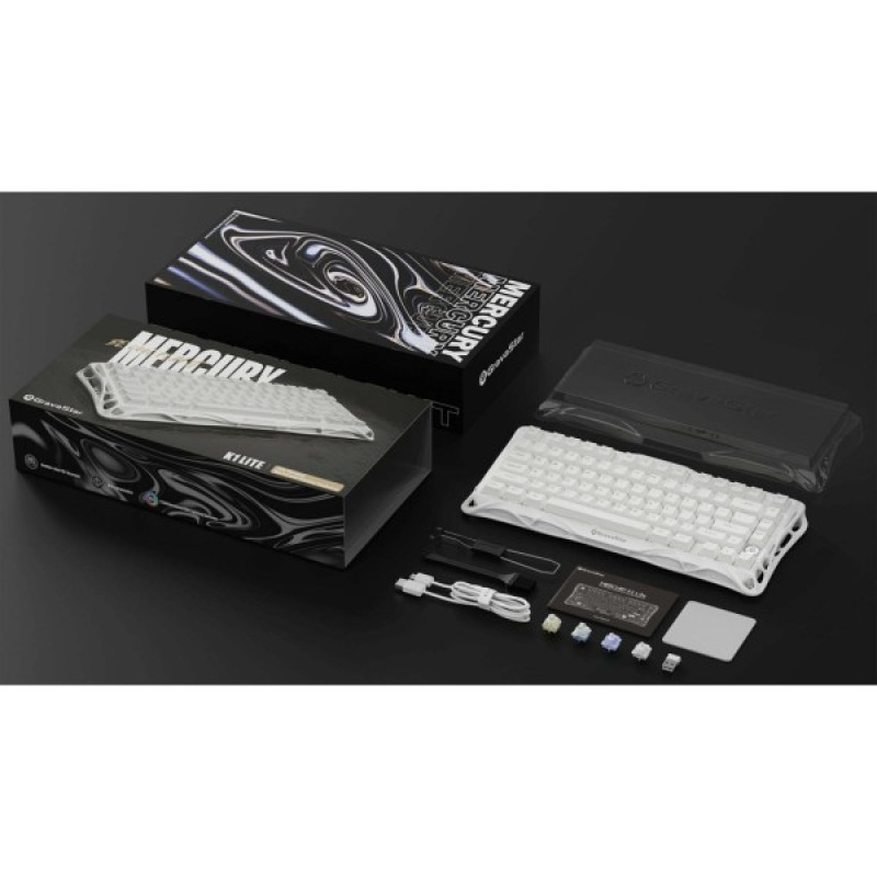 Клавіатура GravaStar Mercury K1 Lite Wireless/Bluetooth/USB UA White (GSK1LITE_WHT)
