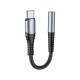 Адаптер USB-C M to 3.5mm F LS33 metal gray HOCO (6931474761163)