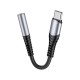 Адаптер USB-C M to 3.5mm F LS33 metal gray HOCO (6931474761163)