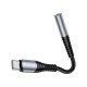 Адаптер USB-C M to 3.5mm F LS33 metal gray HOCO (6931474761163)